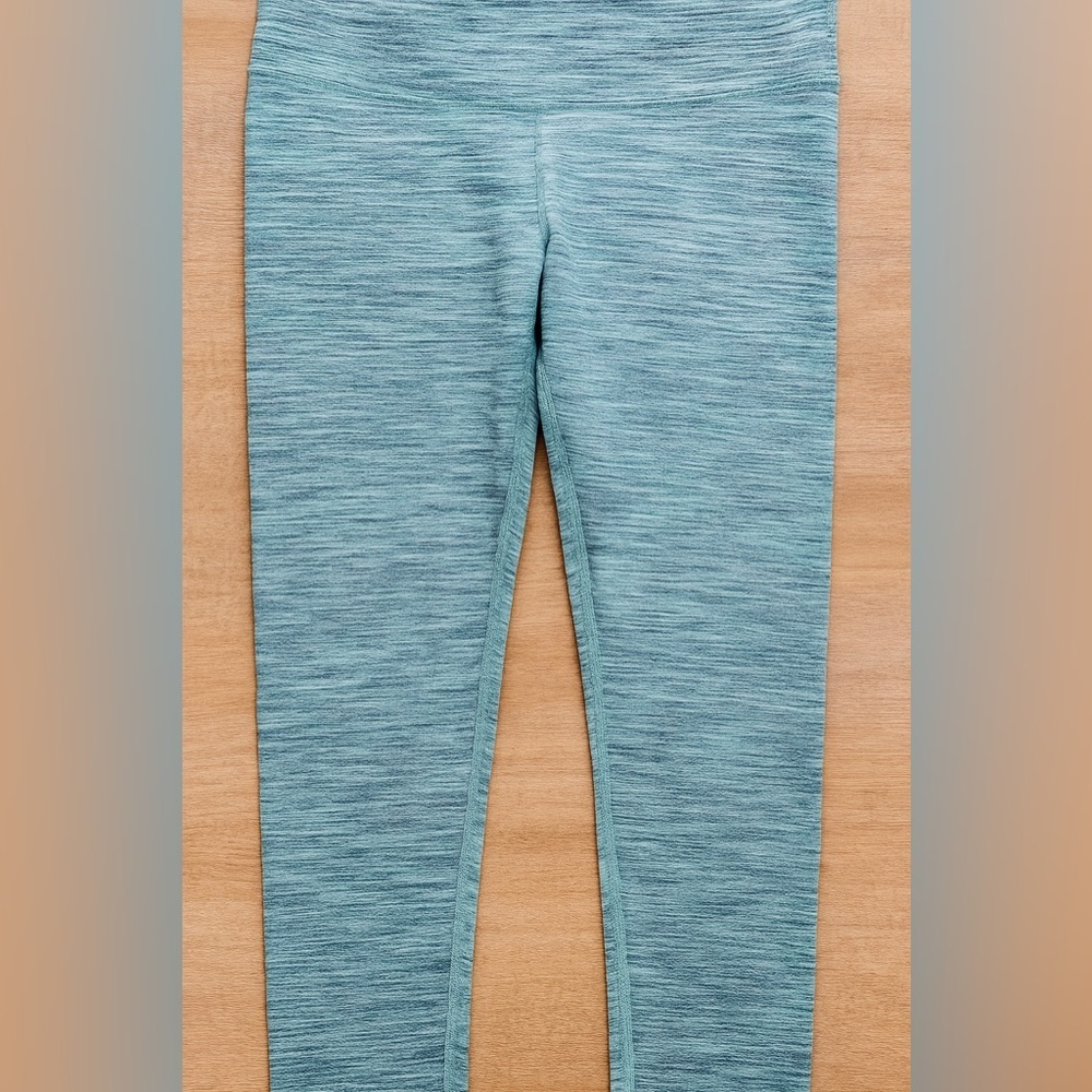 Lululemon High Rise Leggings Blue Green Athleisure Yoga Pilates Gym Girl Workout